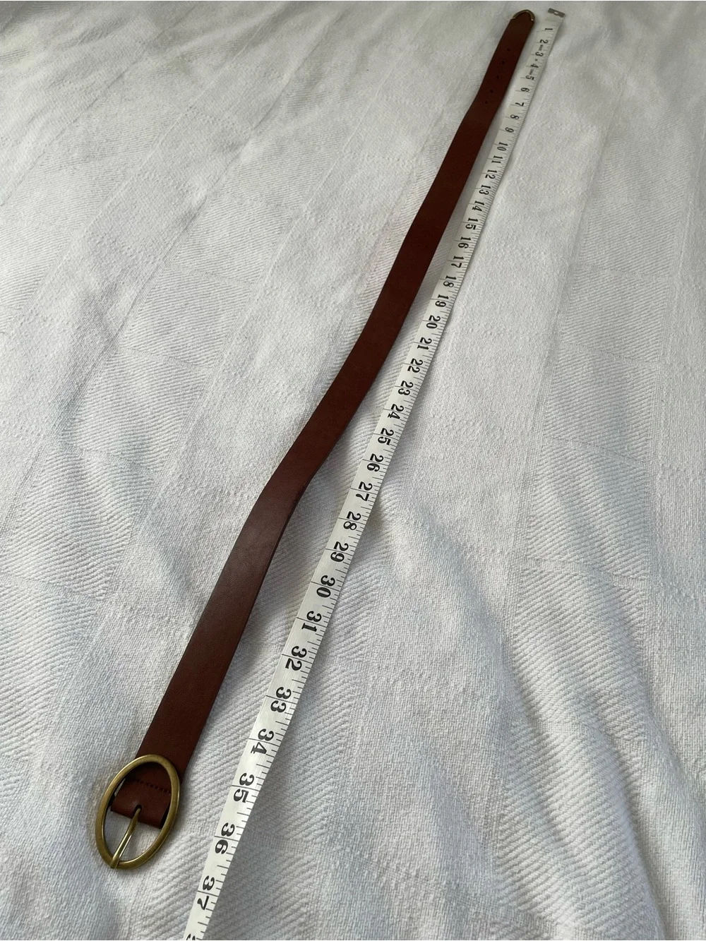 Target Brown Faux Leather Belt with Oval Buckle